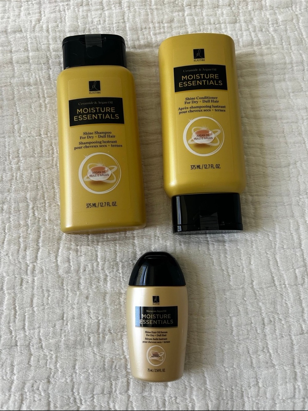 Brand new Avon Elastine Cermide & Argan Oil Moisture Essentials Hair set